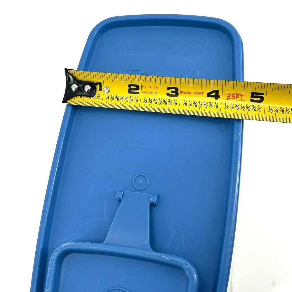 Tupperware Modular Mates Cereal Pantry Storer Blue Lid Clear Container 1614-7
